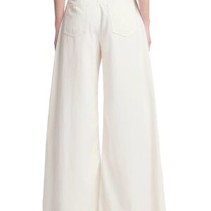 7 For All Mankind Cream Wide Leg Jeans